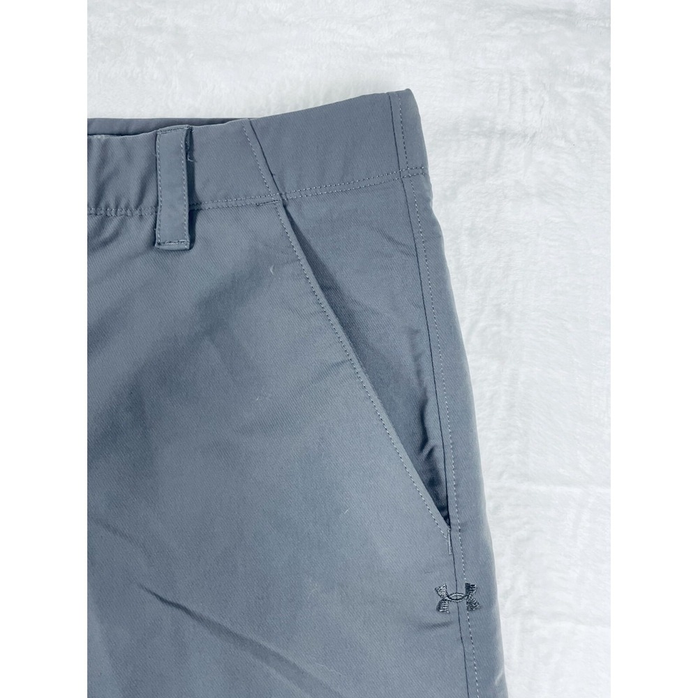 Under Armour Shorts Mens Tagged 36 Waist Gray Loose Heatgear Pockets Buttons - Picture 4 of 16